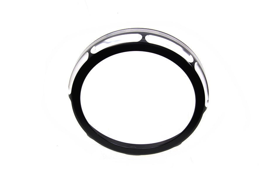 7 inch Black Anodize Burst Headlamp Trim Ring