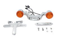 Load image into Gallery viewer, Chrome Bullet Rear Turn Signal Bar and License Plate