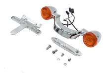 Load image into Gallery viewer, Chrome Bullet Rear Turn Signal Bar and License Plate