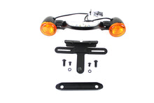 Load image into Gallery viewer, Black Bullet Rear Turn Signal Bar and License Plate