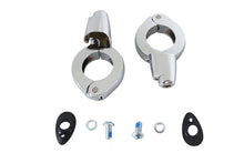 Load image into Gallery viewer, Chrome Front Turn Signal Relocation Kit 39mm Forks