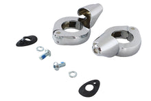 Load image into Gallery viewer, Chrome Front Turn Signal Relocation Kit 39mm Forks