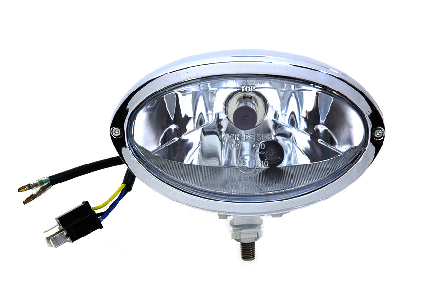 Chrome Oval Style Headlamp