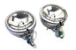 Chrome 4-1/2 inch Spotlamp Set with Clear 6 Volt Bulb