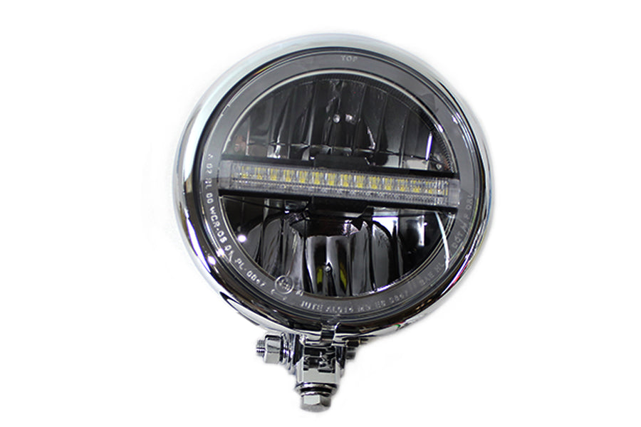 5-3/4 inch Bates Style LED Headlamp Chrome