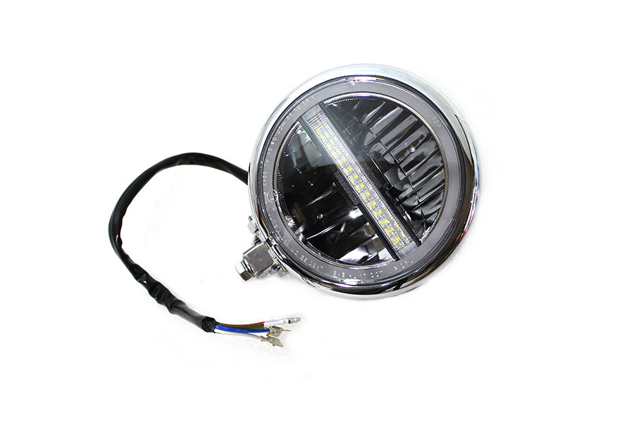 5-3/4 inch Bates Style LED Headlamp Chrome