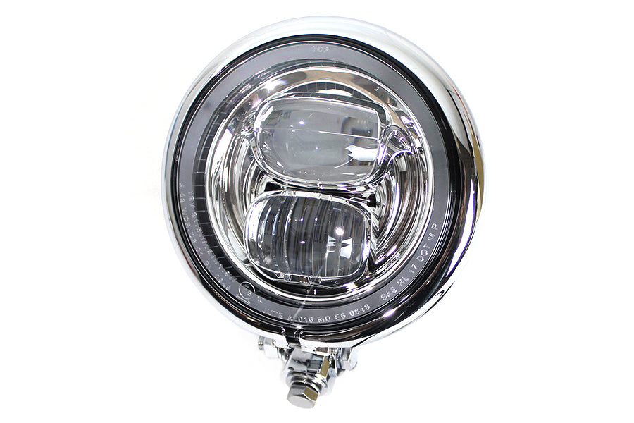 5-3/4 inch Bates Style LED Headlamp Chrome