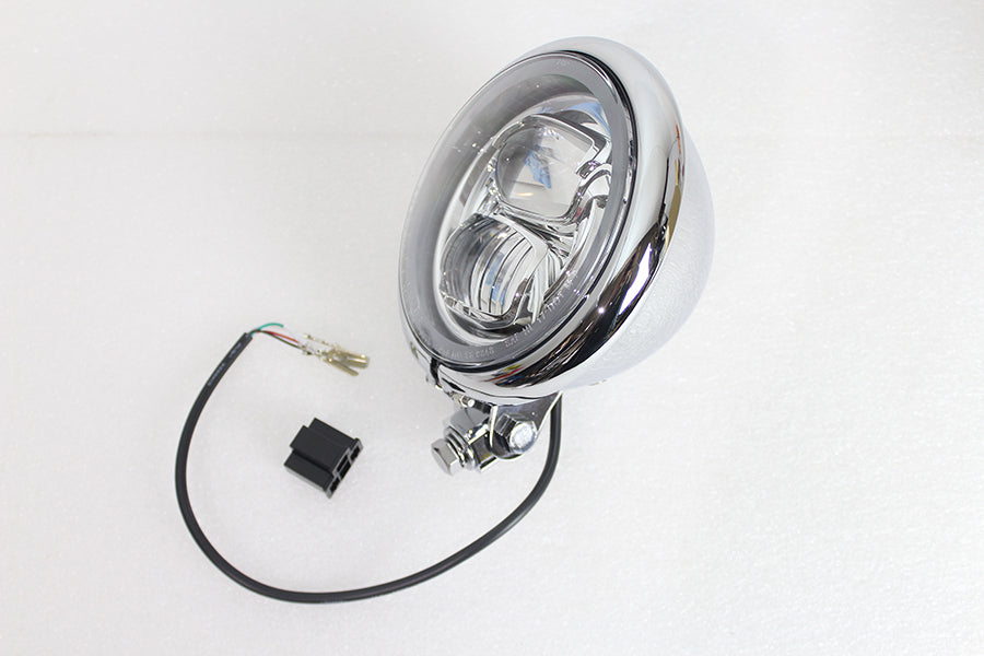 5-3/4 inch Bates Style LED Headlamp Chrome