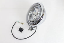 Load image into Gallery viewer, 5-3/4 inch Bates Style LED Headlamp Chrome