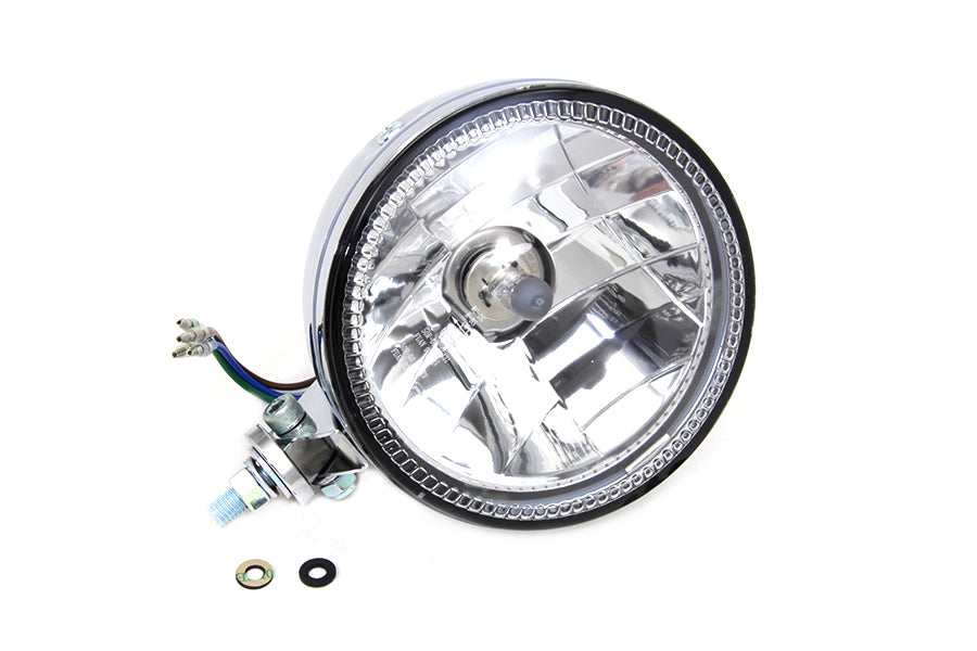 5-3/4 inch H4 Headlamp Unit Chrome
