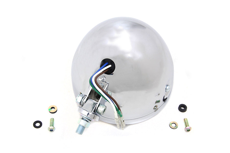 5-3/4 inch H4 Headlamp Unit Chrome