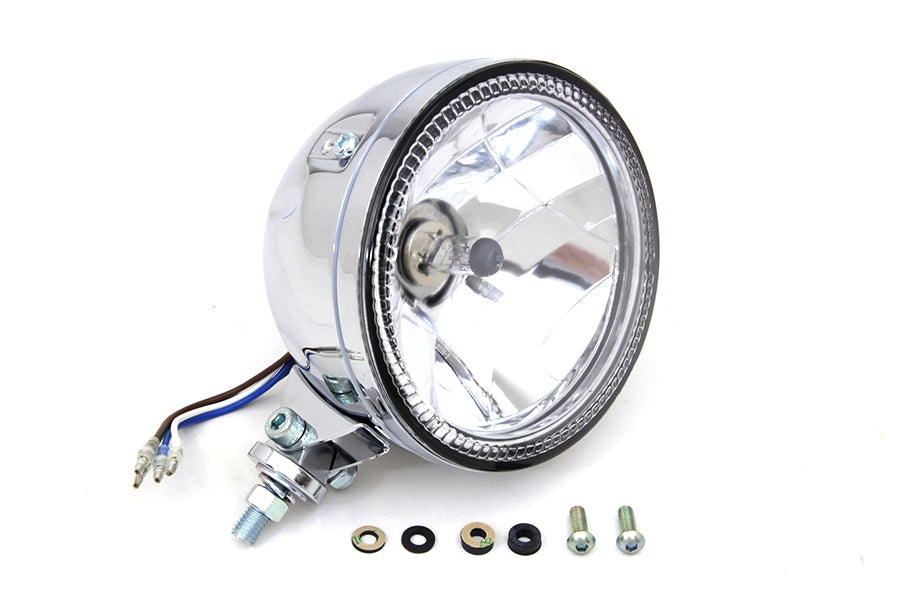 5-3/4 inch H4 Headlamp Unit Chrome