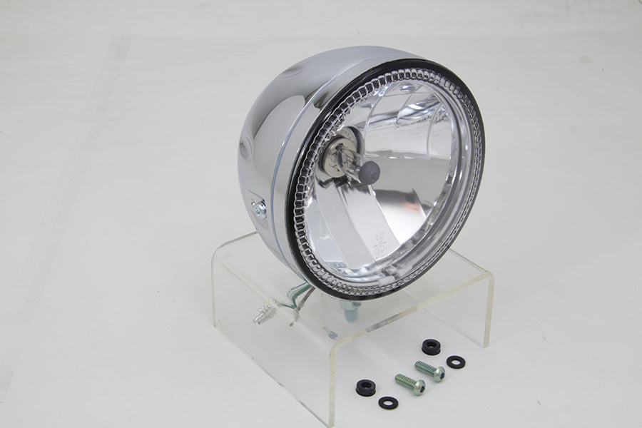 5-3/4 inch H4 Headlamp Unit Chrome