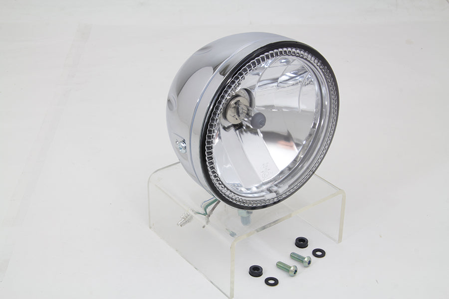 5-3/4 inch H4 Headlamp Unit Chrome