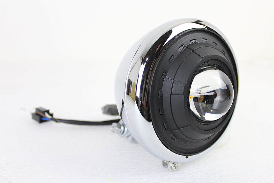 5-1/2 inch Fish Eye Headlamp Chrome