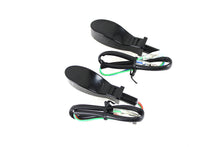 Load image into Gallery viewer, Black Teardrop Shaped LED Turn Signal Set with Clear Lens