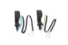 Load image into Gallery viewer, Black Teardrop Shaped LED Turn Signal Set with Smoked Lens