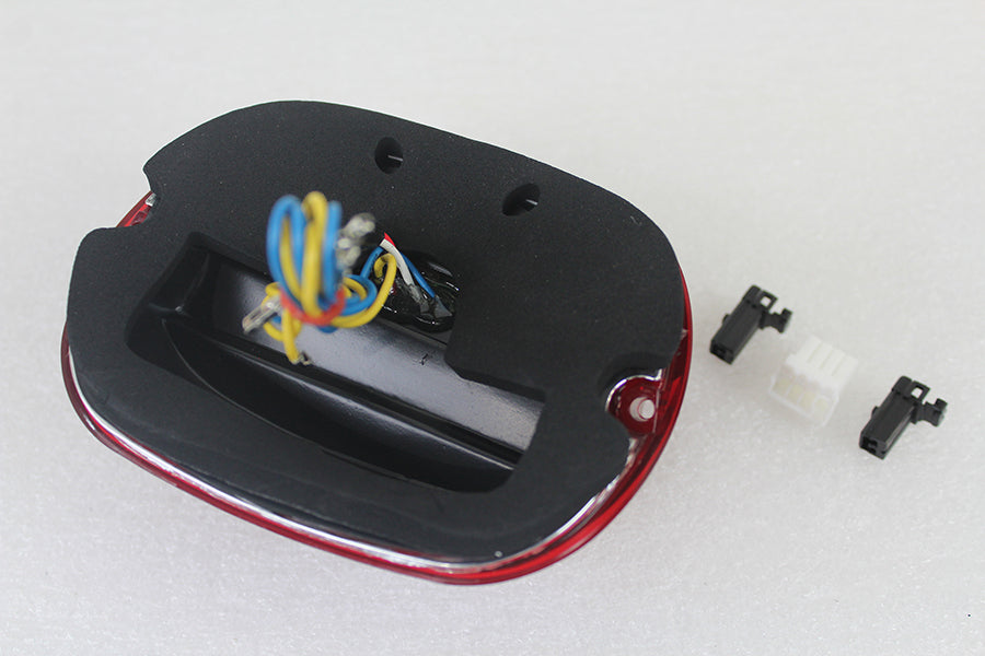 Red Lens Tail Lamp with LED Turn Signals