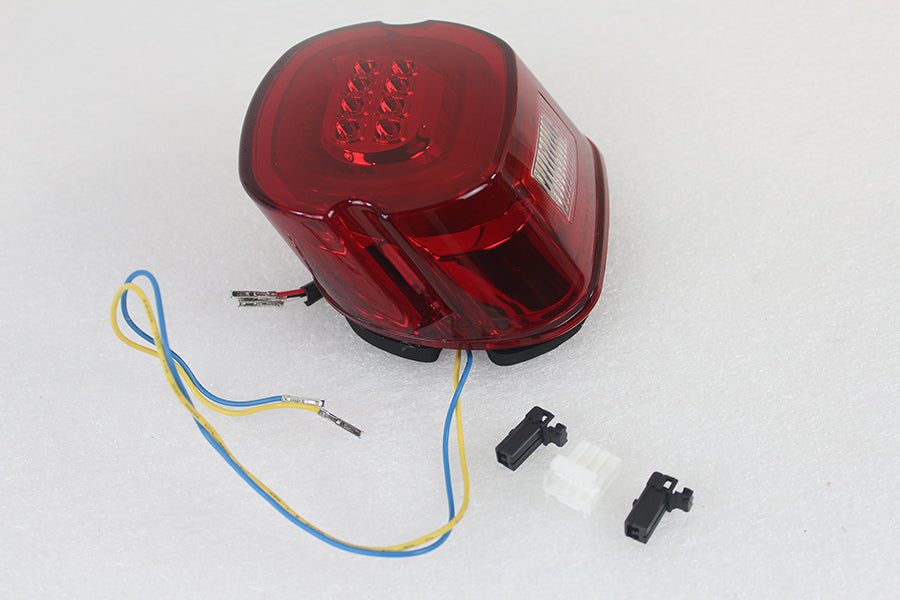 Red Lens Tail Lamp with LED Turn Signals