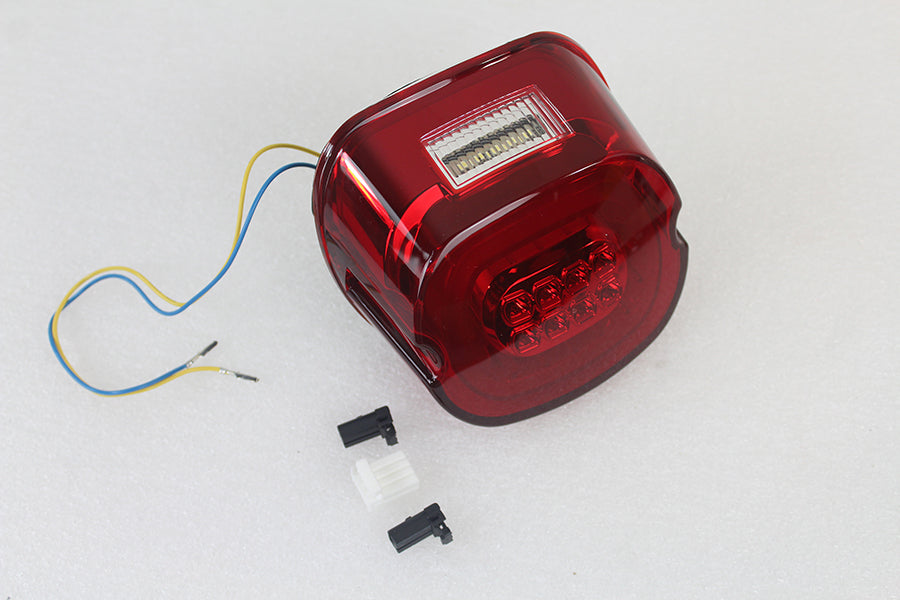 Red Lens Tail Lamp with LED Turn Signals