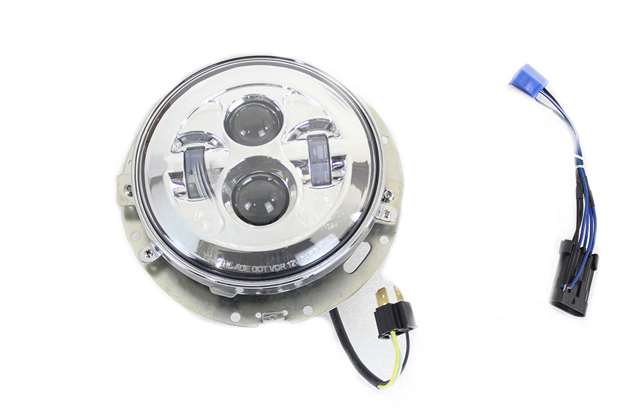 7 inch LED Headlamp Assembly Chrome