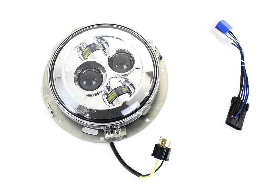 7 inch LED Headlamp Assembly Chrome