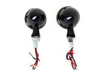 Load image into Gallery viewer, LED Bullet Turn Signal Set Black with Amber Lens