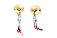 Load image into Gallery viewer, LED Bullet Turn Signal Set Brass with Amber Lens