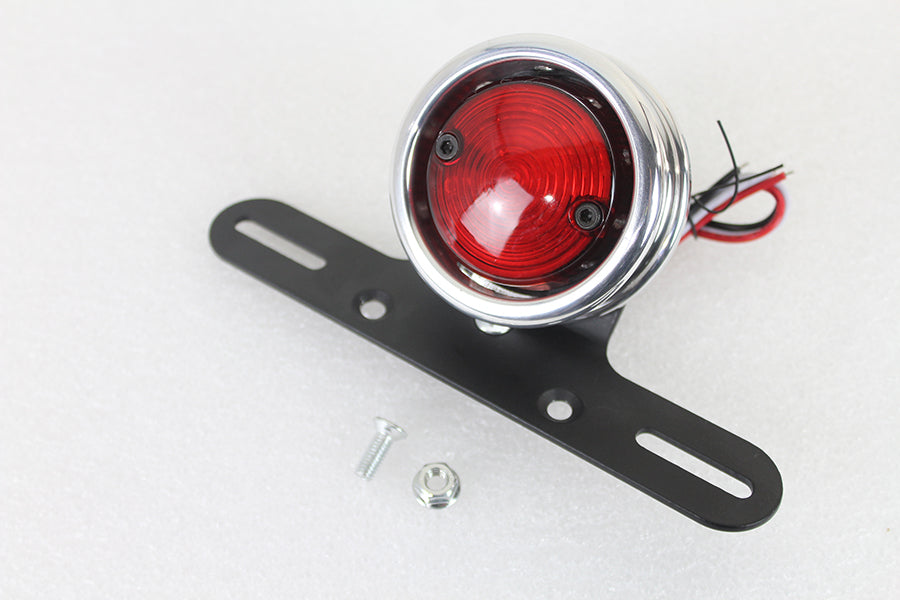LED 2 inch Round Tail Lamp Assembly Chrome