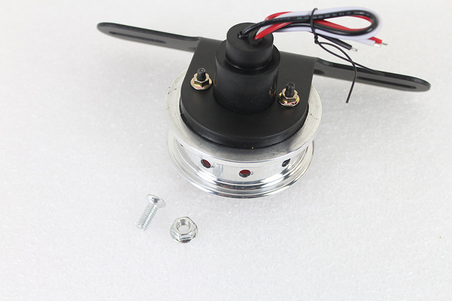 LED 2 inch Round Tail Lamp Assembly Chrome