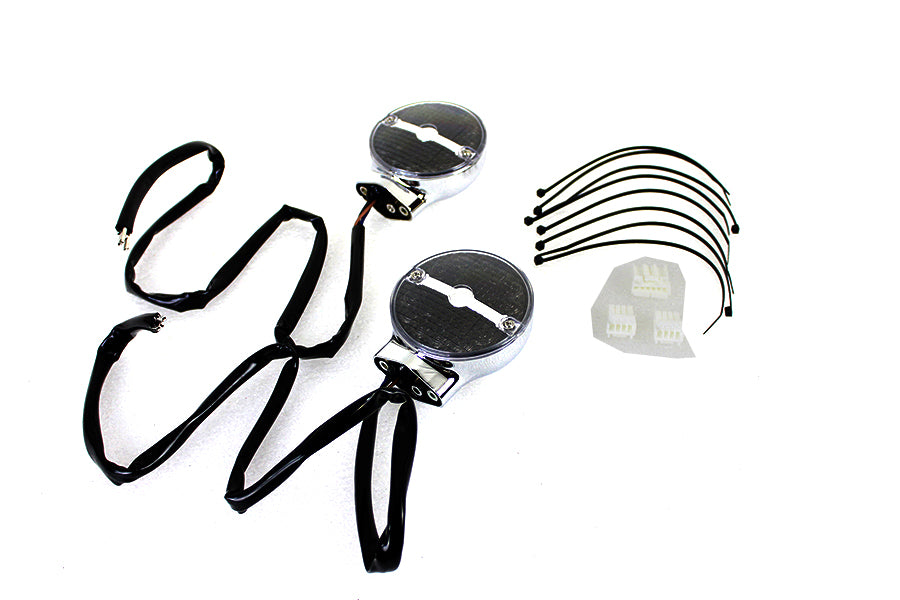 Amber LED Flat Lens Turn Signal Set