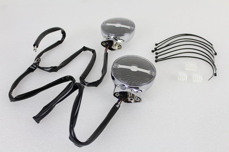 Amber LED Flat Lens Turn Signal Set