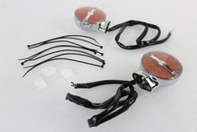 Load image into Gallery viewer, Amber LED Flat Lens Turn Signal Set