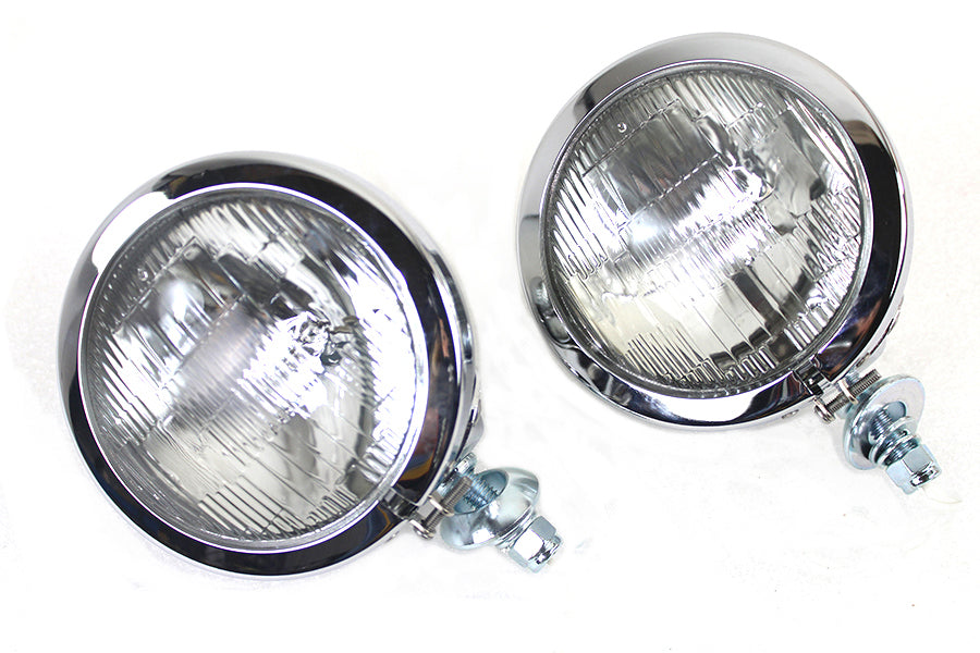 4-1/2 inch Fluted Spotlamp Set with 12 Volt Bulb