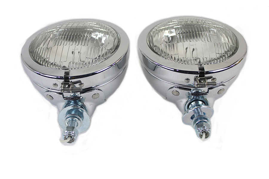 4-1/2 inch Fluted Spotlamp Set with 12 Volt Bulb