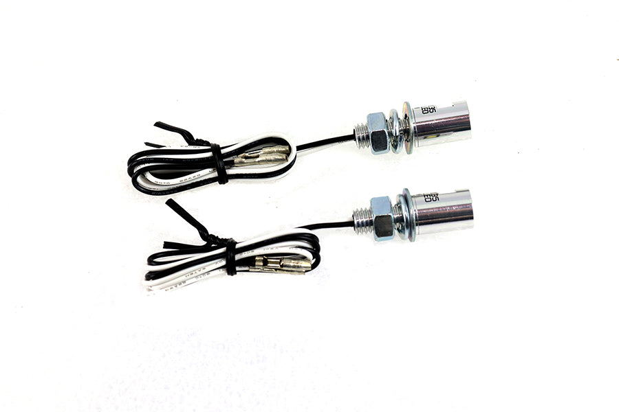 Chrome Burdett License Plate Bolt Set with LED