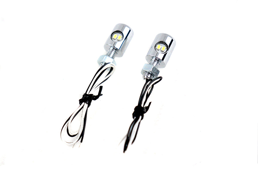 Chrome Hagler License Plate Bolt Set with LED