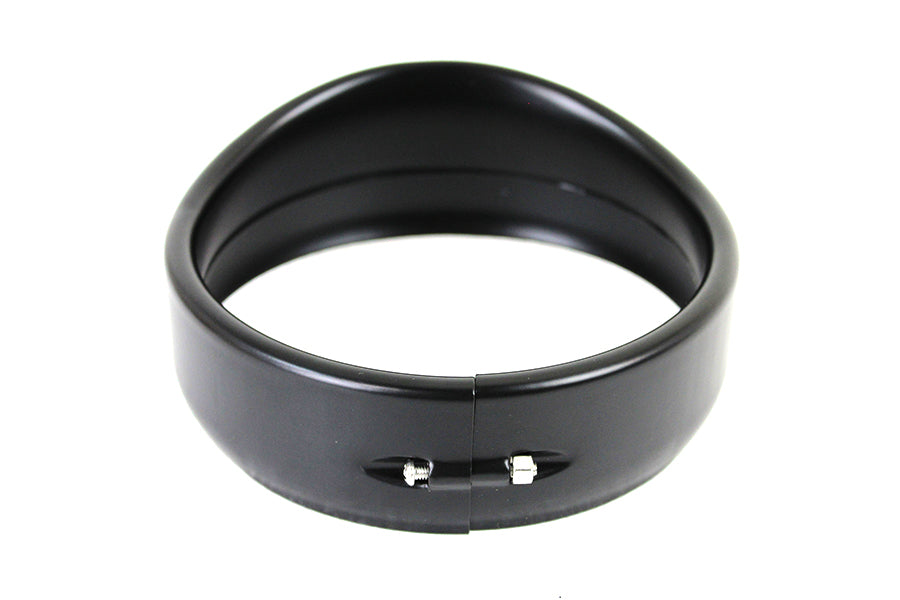 5-3/4 inch Visor Style Headlamp Trim Ring Black