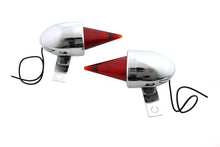 Load image into Gallery viewer, Torpedo Bullet Lamp Set Chrome with Brackets