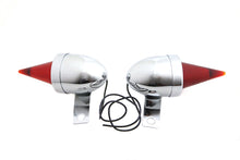 Load image into Gallery viewer, Torpedo Bullet Lamp Set Chrome with Brackets