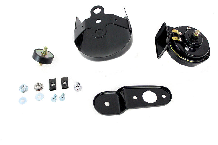 Softail Horn Kit with Black Cover