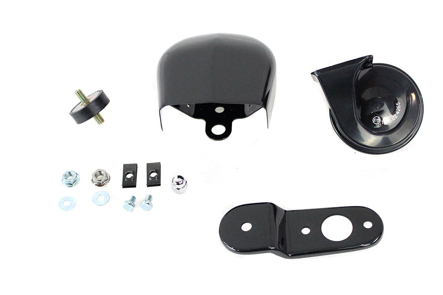 Softail Horn Kit with Black Cover
