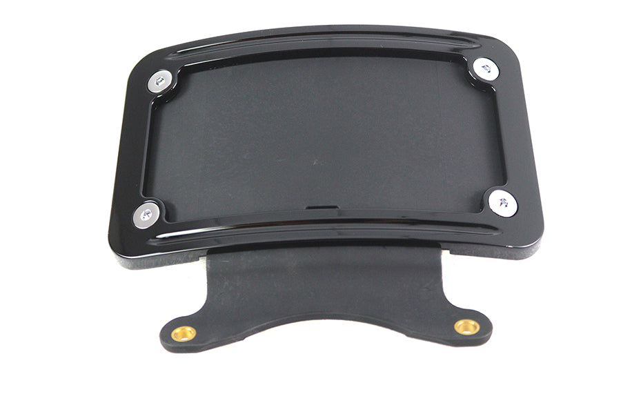 Curved License Plate Frame Black