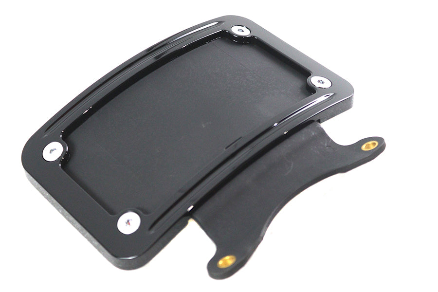 Curved License Plate Frame Black