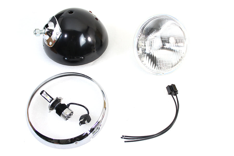 7 inch 12 Volt LED Headlamp Black