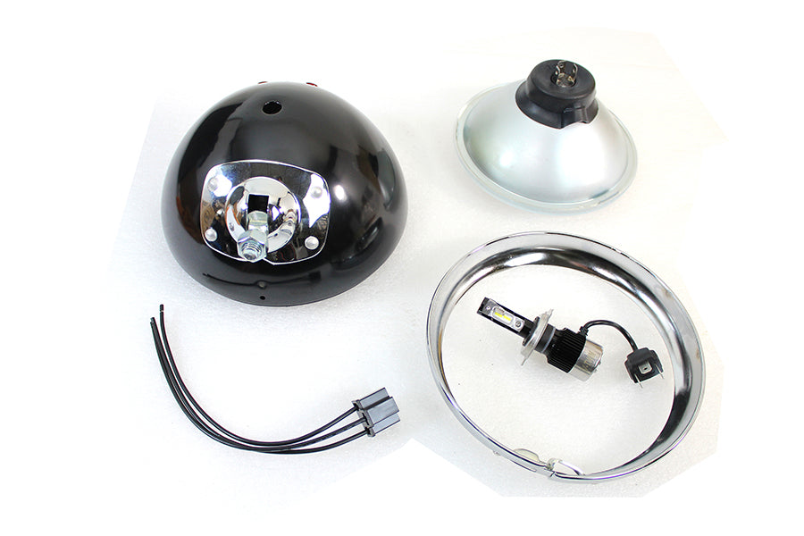 7 inch 12 Volt LED Headlamp Black