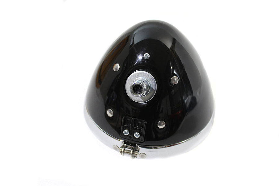 6-1/2 inch Spring Fork H-4/LED Headlamp Unit Black