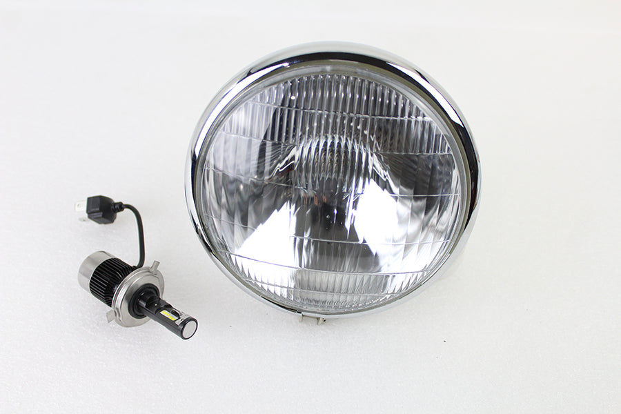 6-1/2 inch Spring Fork H-4/LED Headlamp Unit Chrome
