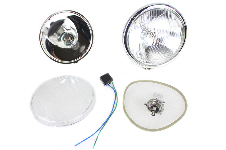 6-1/2 inch Spring Fork 6 Volt LED Headlamp Chrome
