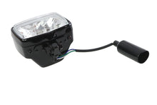 Load image into Gallery viewer, 12 Volt Chopper Rectangular Headlamp Black